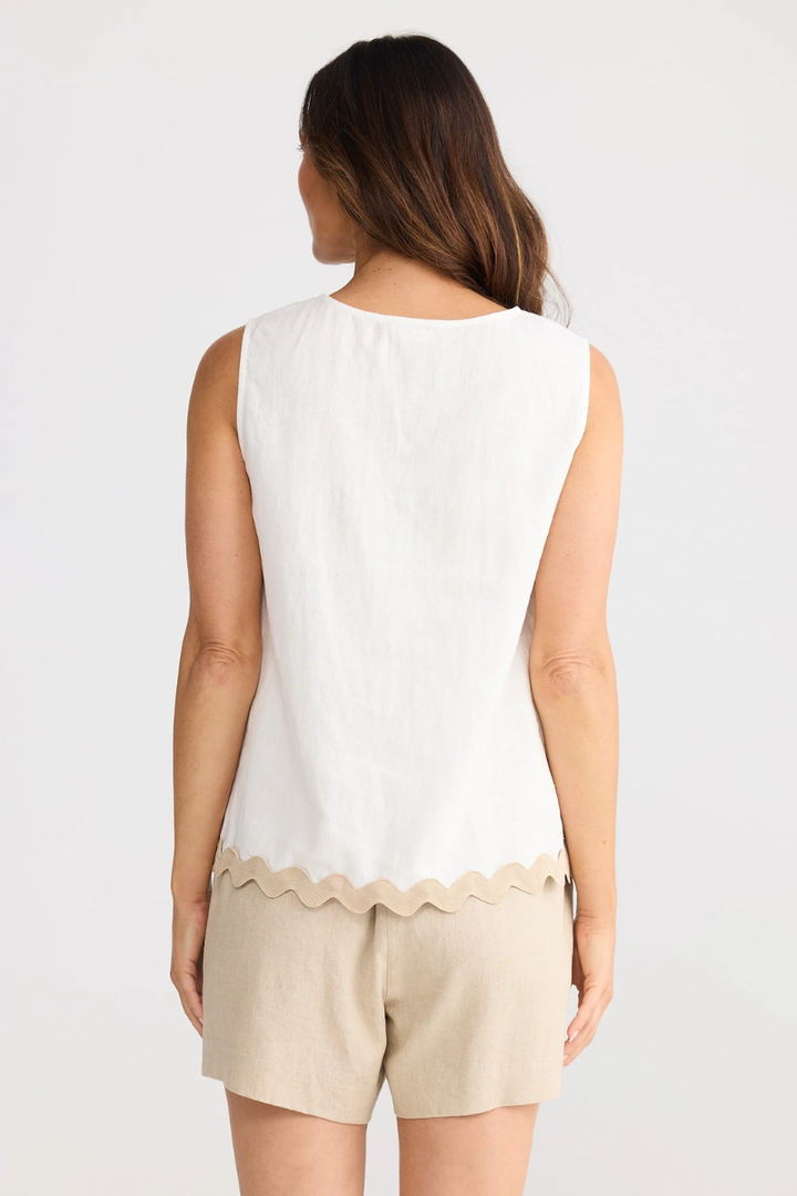 Brave & True Izzy Ric Rac Top | Off White