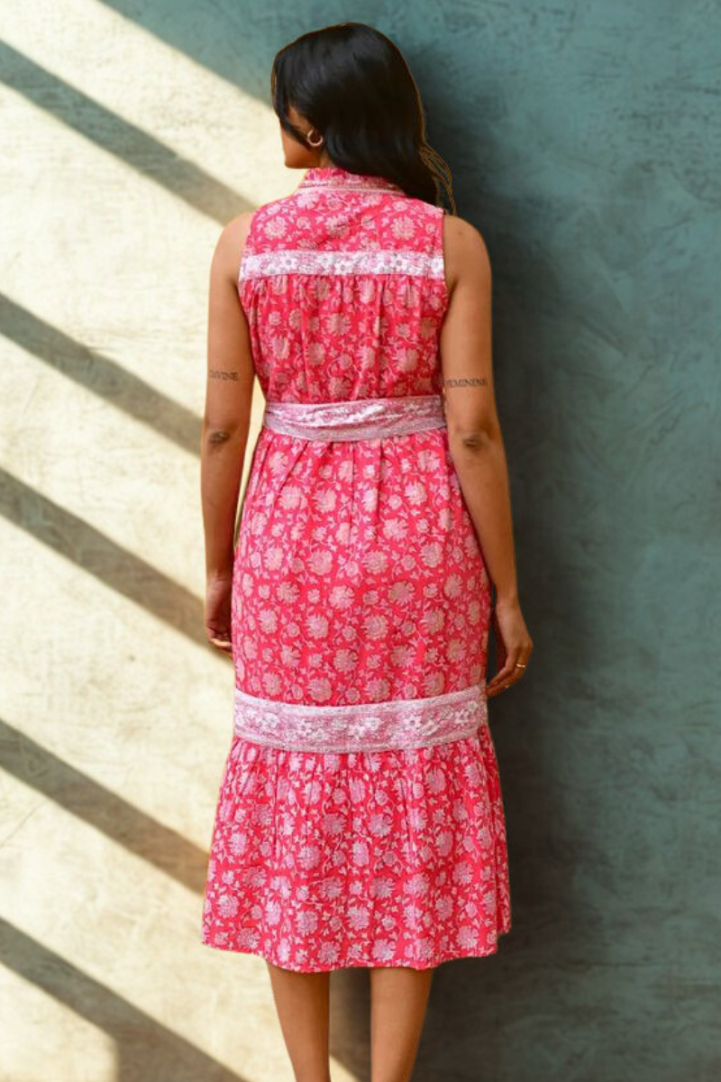 Azure & Indigo Camellia Sundress | Cherry