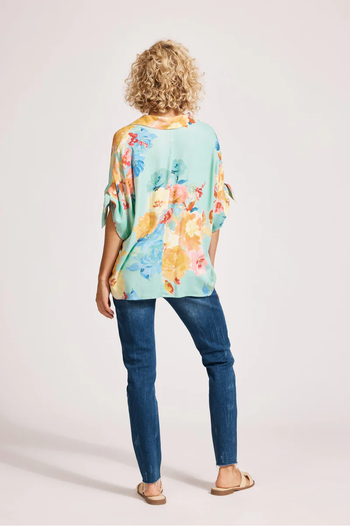 Eb & Ive Parisio Tie Shirt |  Mint Bloom