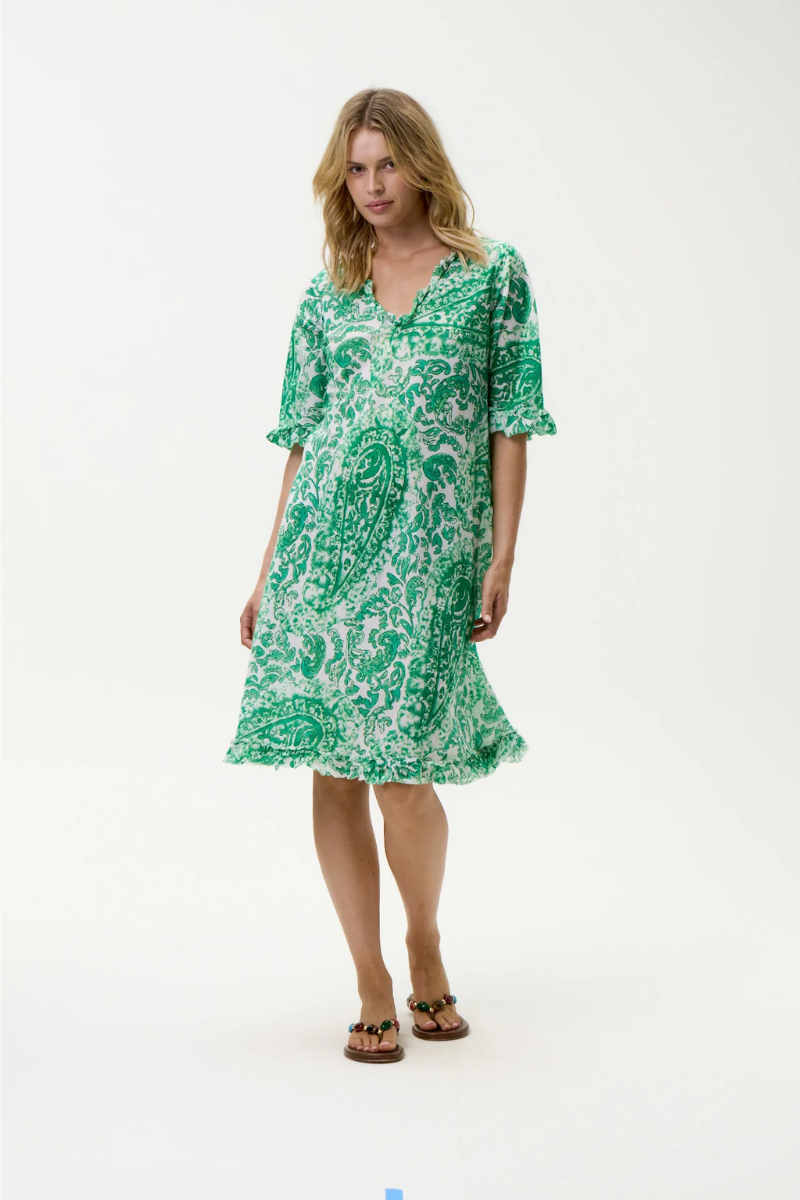 One Season Middy Indi Dress | Esperance Green