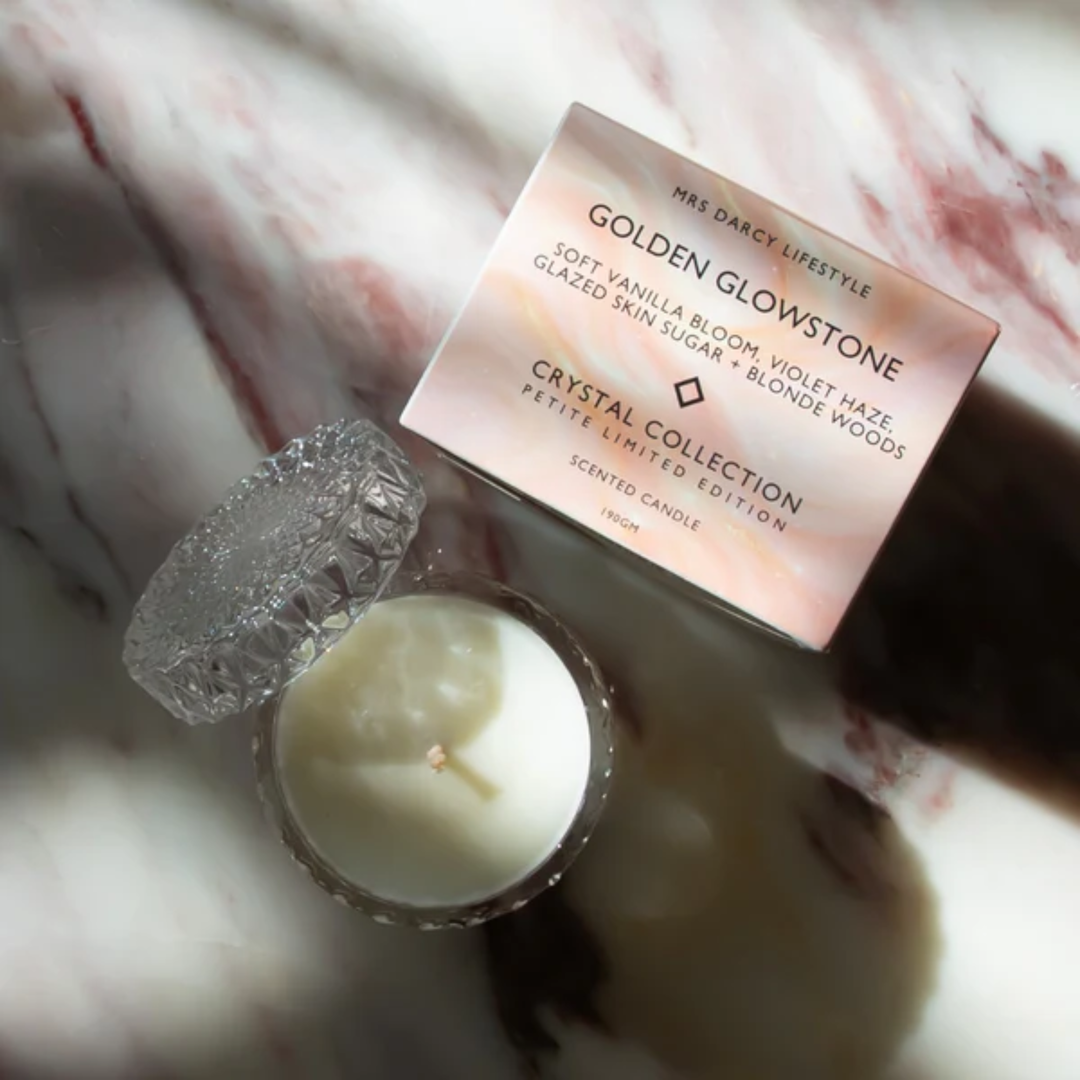 Mrs Darcy Petite Candle | Golden Glowstone
