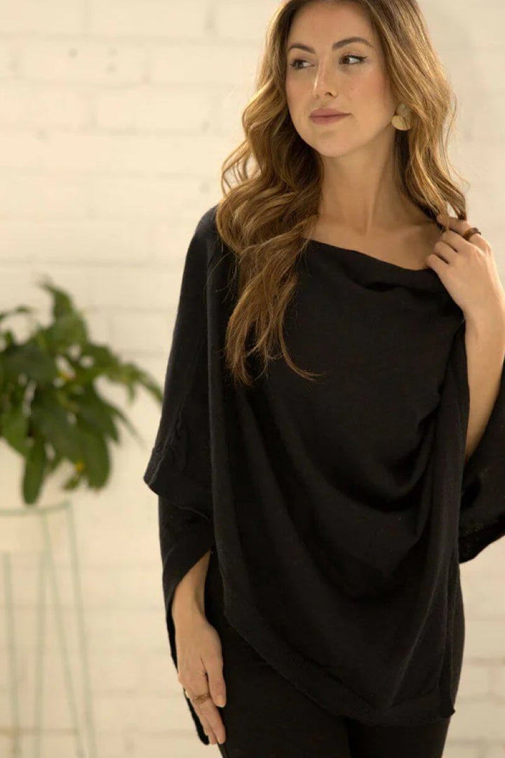 Scarf Company Zara Poncho | Black