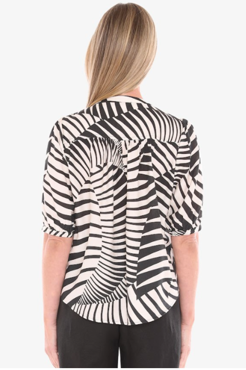 Jump Fern Top | Black & Ivory
