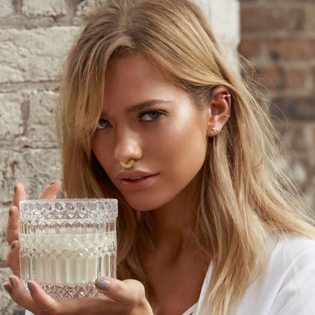 Mrs Darcy Candle Large |  Rose Quartz