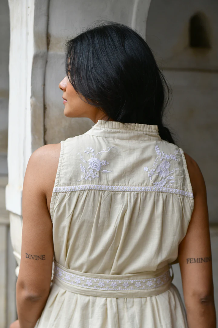 Azure & Indigo Côte d'Azur Sundress | Oat