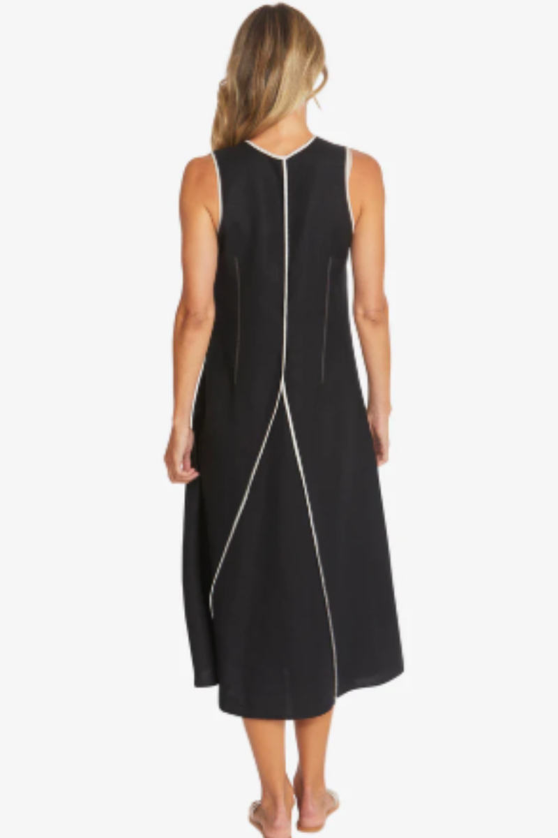 Pingpong Sarah Dress | Black Raffia