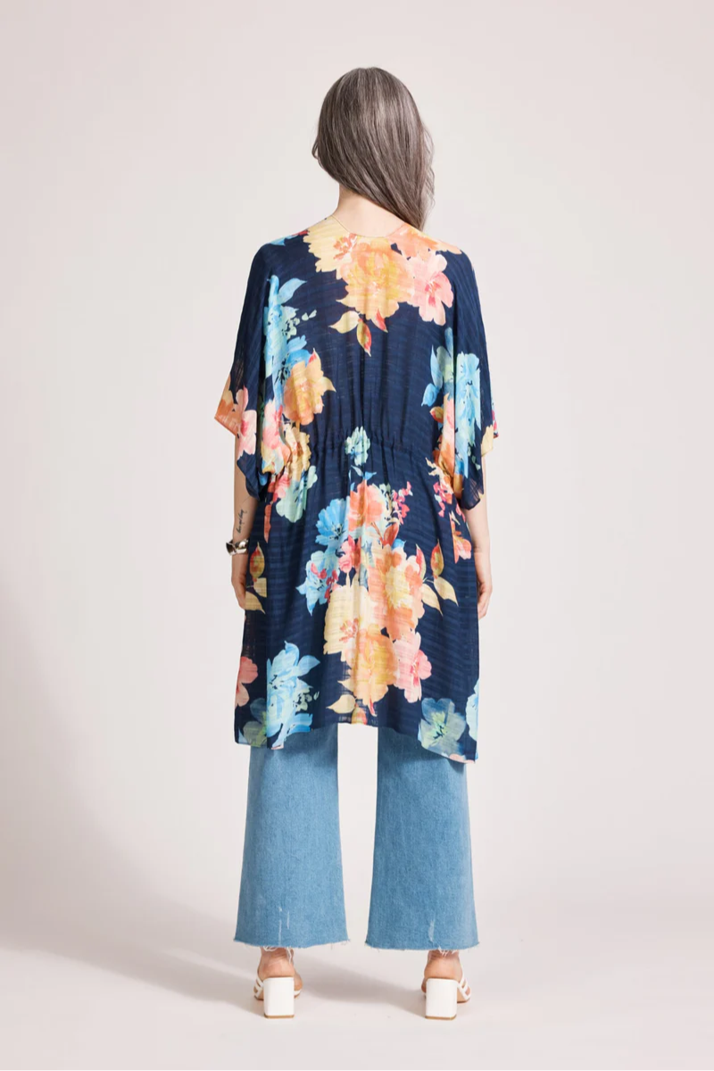Eb & Ive Parisio Tie Cape  |  Indigo Bloom