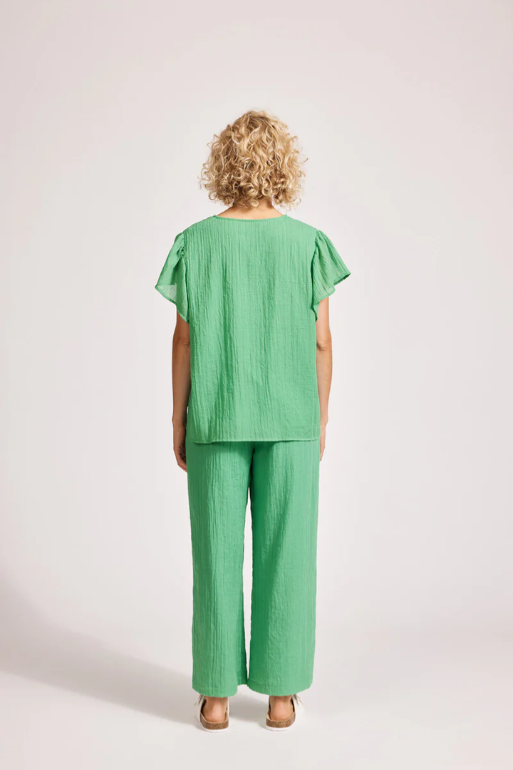 Eb & Ive Orsula Button Top | Jade