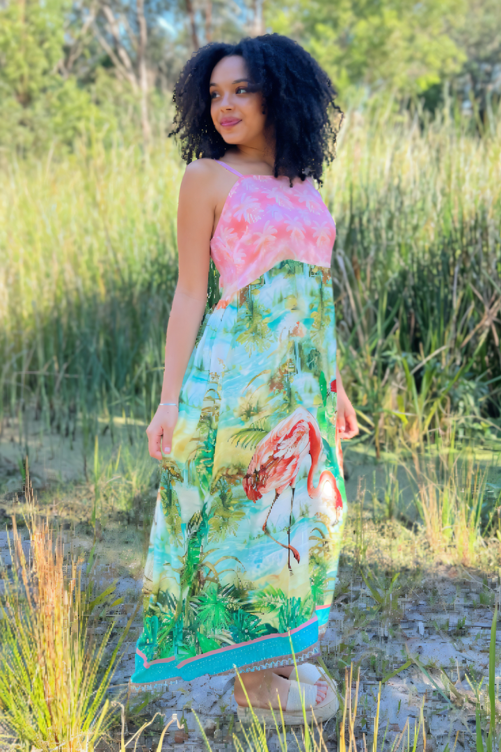 Cienna Flamingo Dress