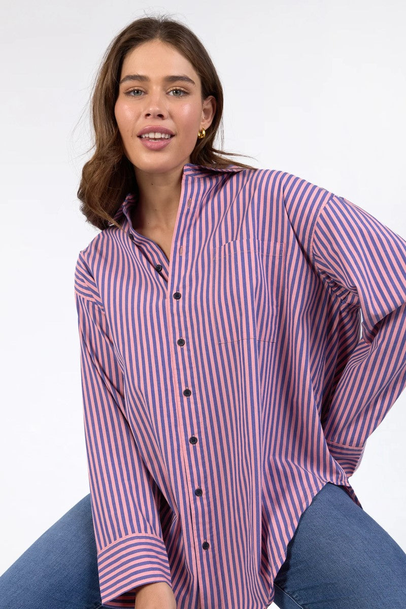 Elm Lila Stripe Shirt | Blue & Pink