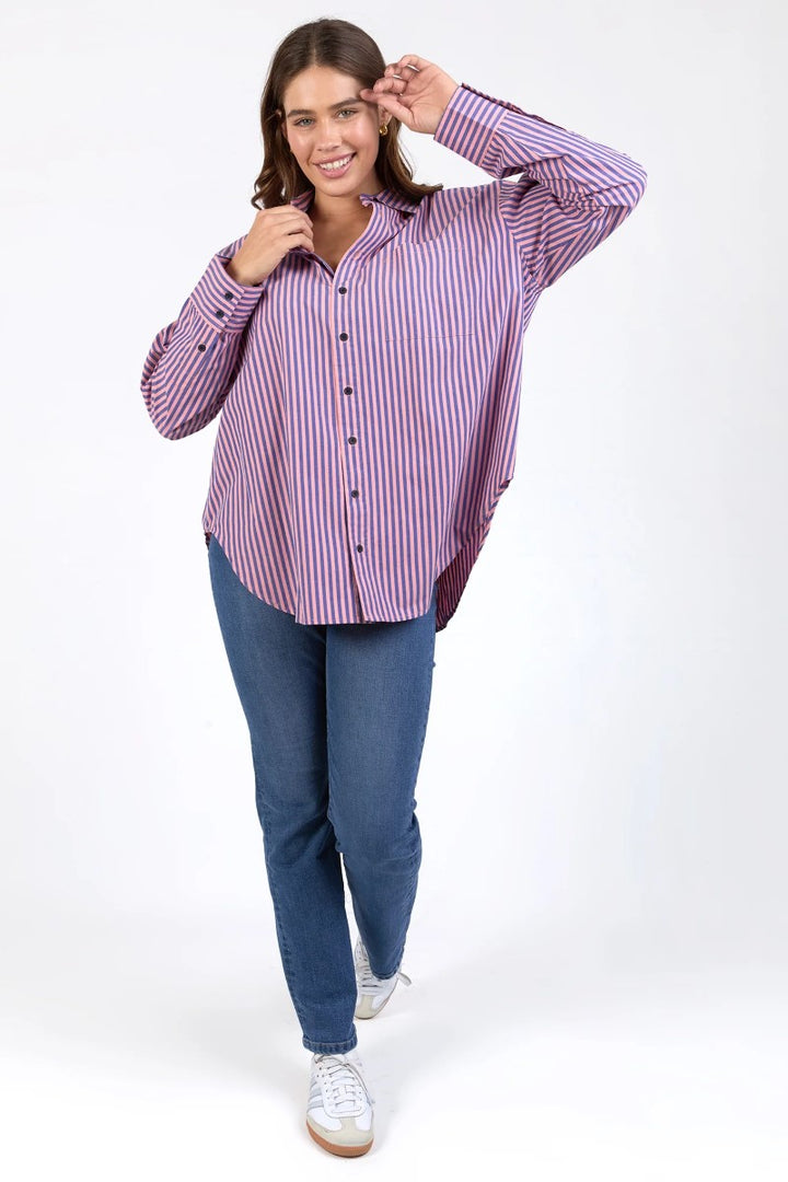 Elm Lila Stripe Shirt | Blue & Pink