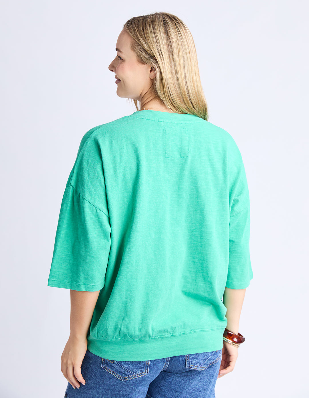 Elm Mazie Vee Neck | Gumdrop Green