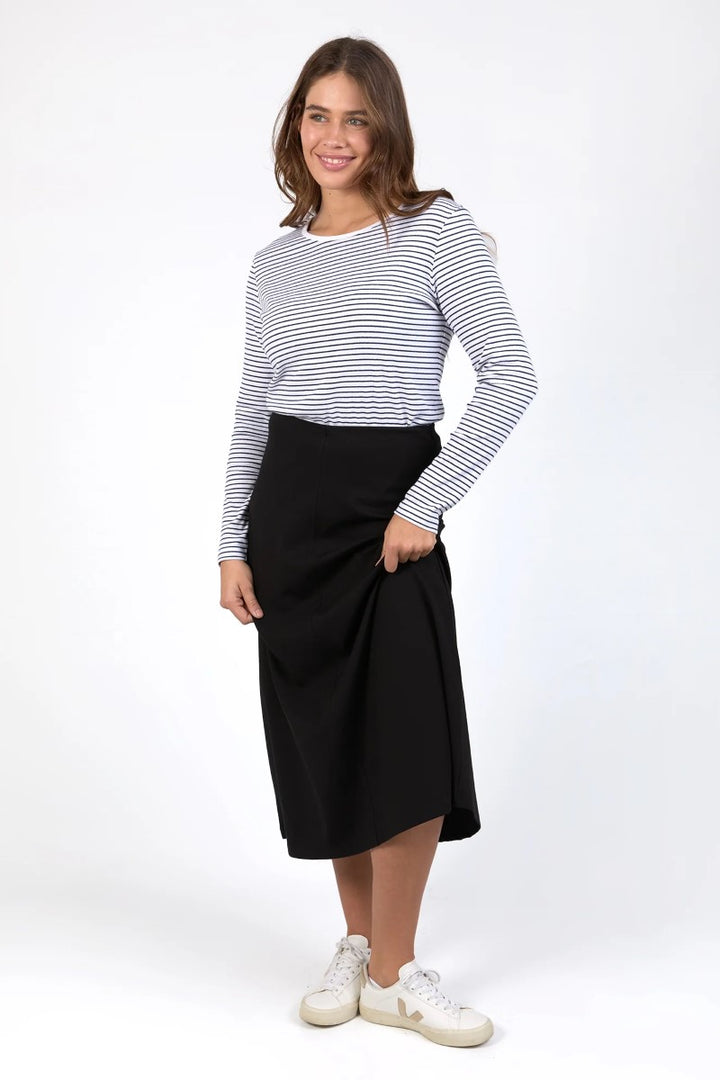Elm Penny Ponte Skirt | Black