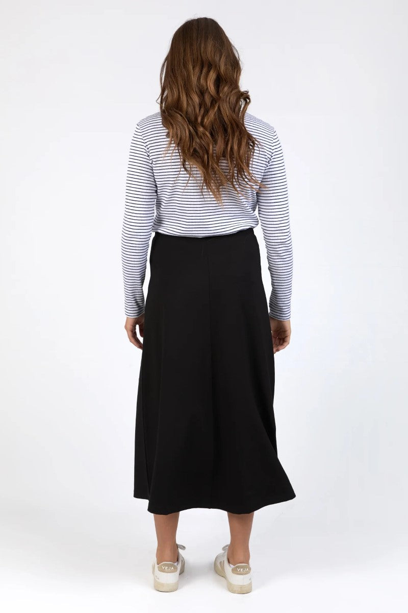 Elm Penny Ponte Skirt | Black
