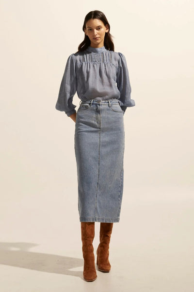 Zoe Kratzmann Accord Skirt | Washed Denim