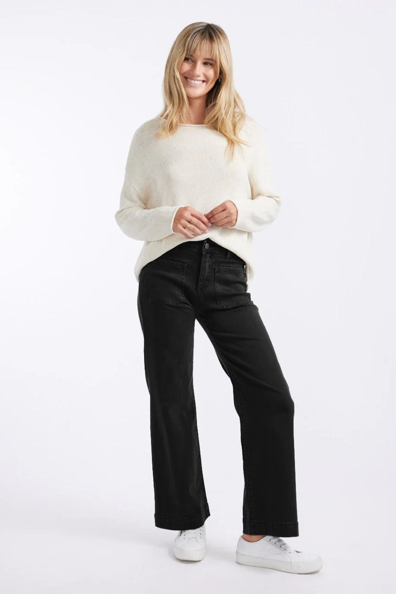 Front view of the Bobbi Jeans by Ivy Vibe in black, featuring a flattering fit, classic design, and versatile style suitable for everyday or dressed-up looks.