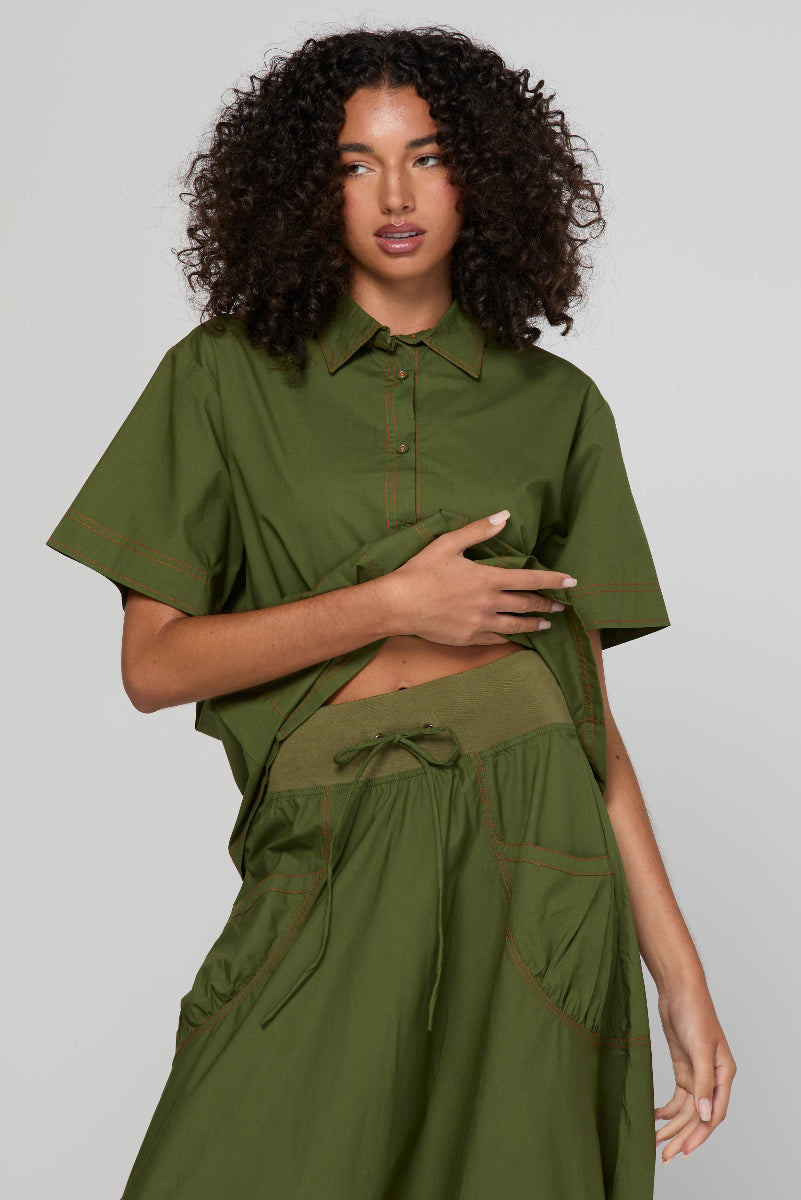 Boom Shankar Guru Skirt | Chive