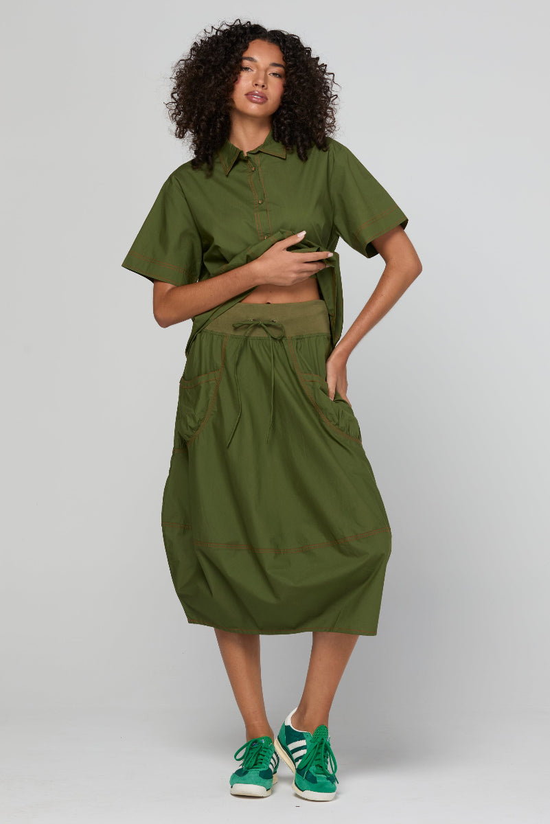 Boom Shankar Guru Skirt | Chive