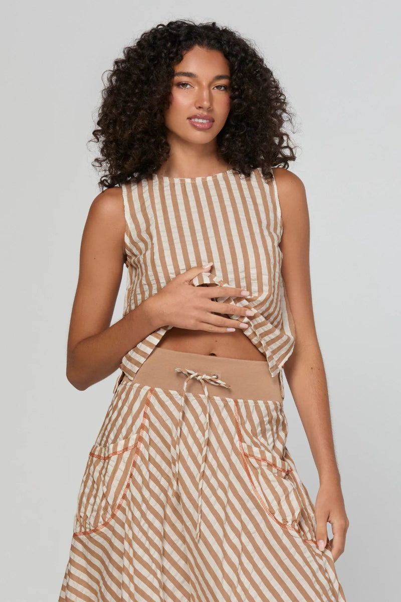 BOOM SHANKAR Guru Skirt | Sandy Stripe
