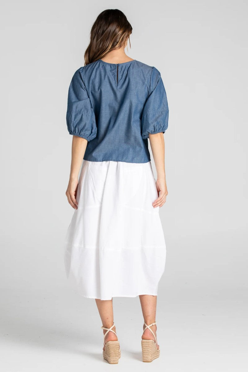 Boom Shankar Guru Skirt | White