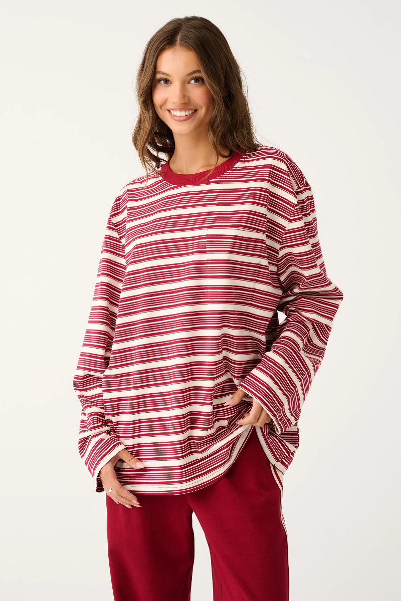 Harley Long Sleeve | Mulberry Stripe
