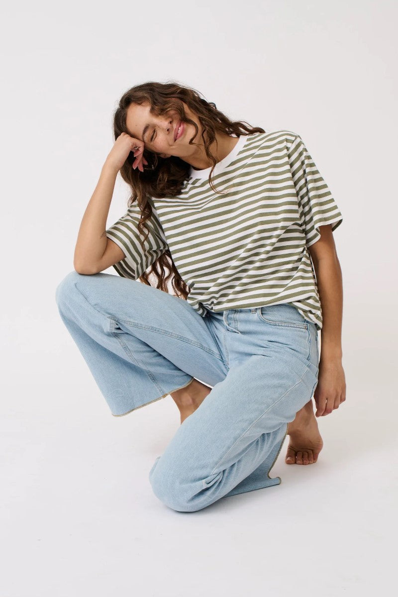 Cartel & Willow Sophie Tee | Palm Stripe