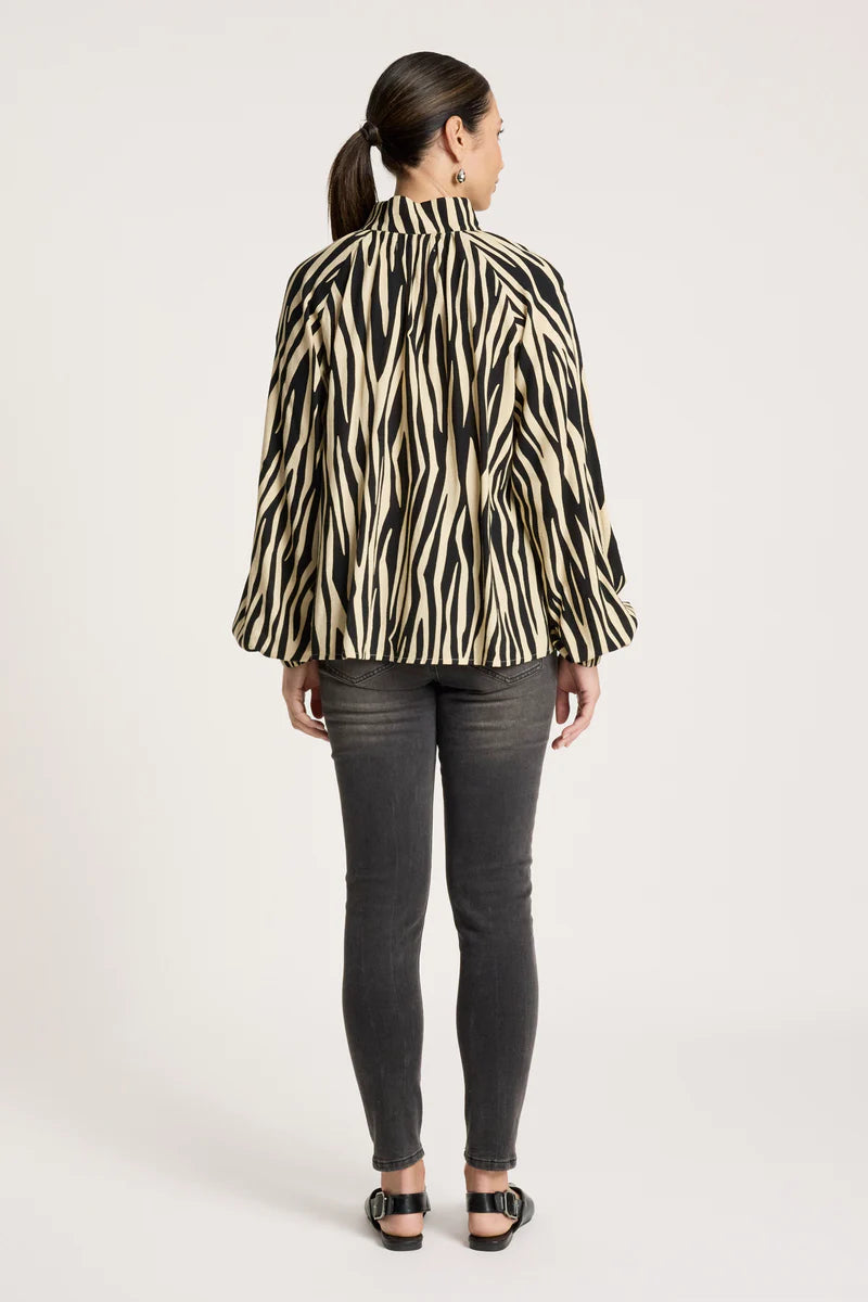 woman wearing Bajau Button Shirt in Savanna