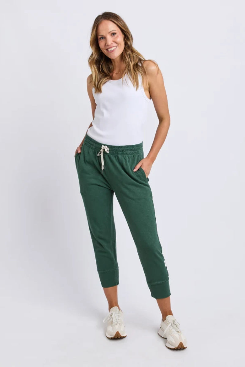 woman wearing Elm Brunch Pant in Winter Green