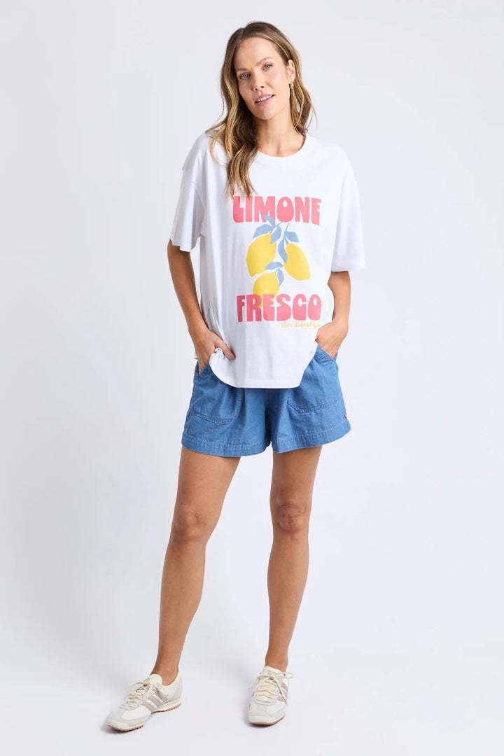 Elm Limone Fresco Tee | White