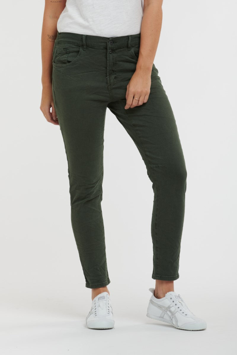 Front view of the Emma Jean in Military by Ivy Vibe, featuring a flattering fit, classic design, and versatile style perfect for everyday or dressed-up looks.