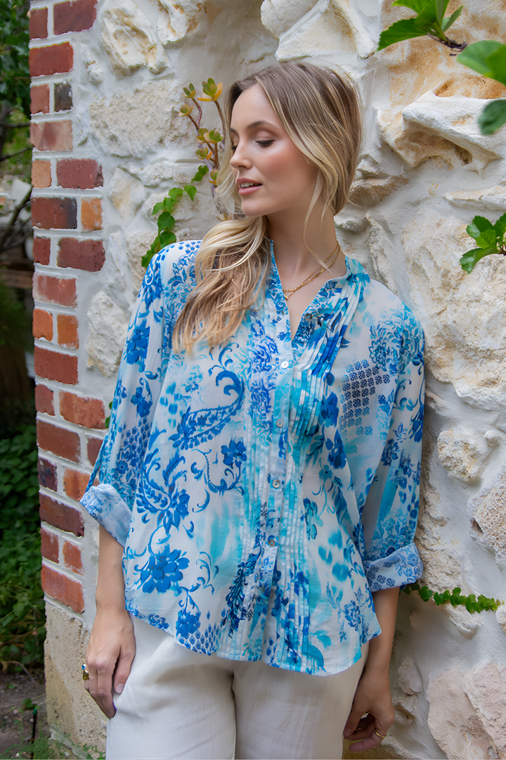 Scandi & Co. Olive Shirt | Blue Print