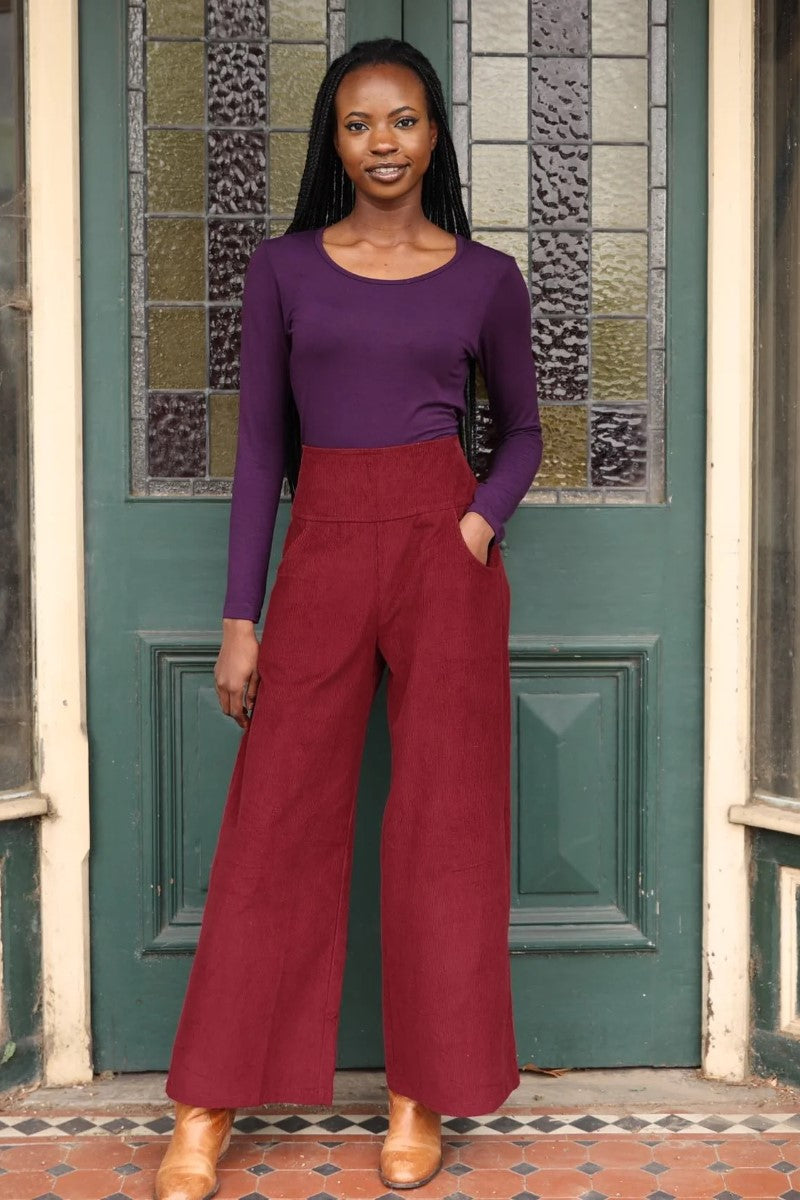 Karma East Esta Corduroy Pants | Zinfandel