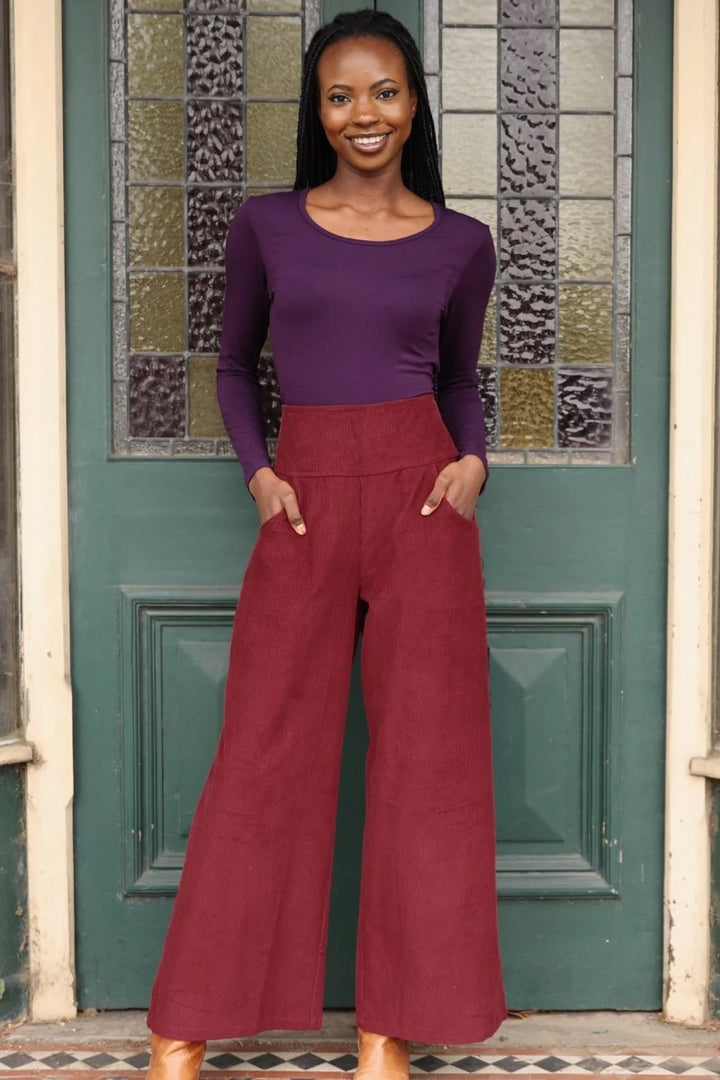 Karma East Esta Corduroy Pants | Zinfandel