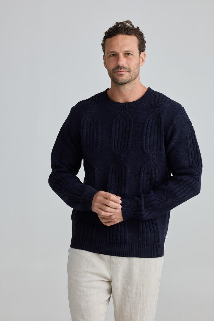 Fossick Oxford Knit | Navy