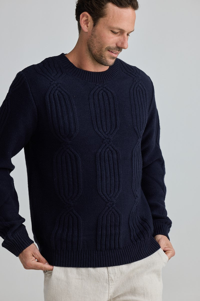 Fossick Oxford Knit | Navy