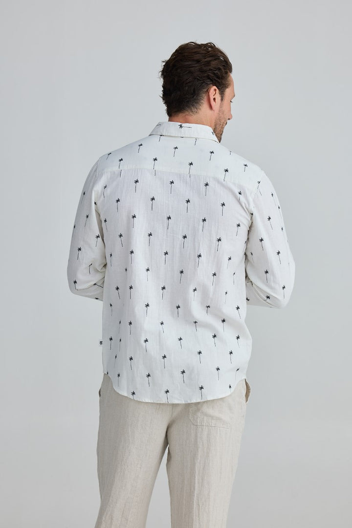 Fossick Oxford Print Shirt | Palm