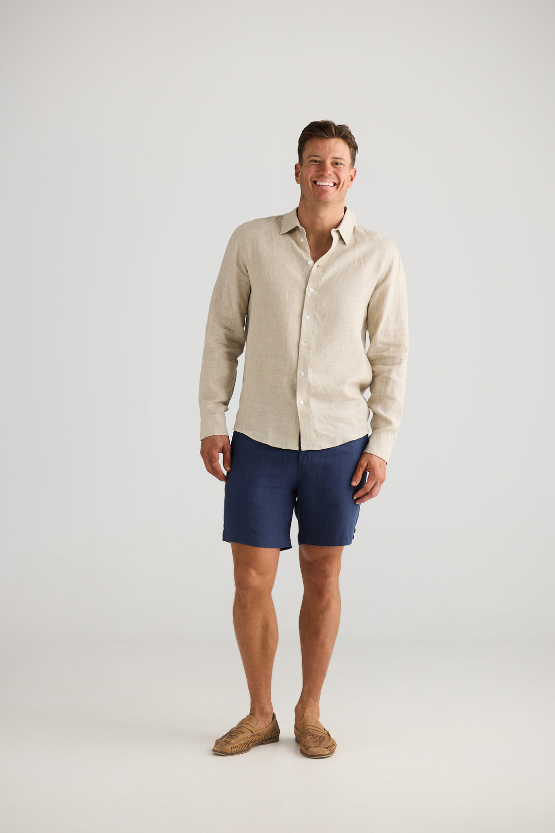 Fossick Oxford Shirt  |  Natural Linen