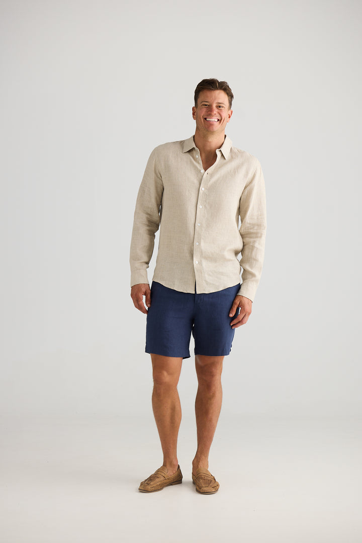 Fossick Oxford Shirt  |  Natural Linen