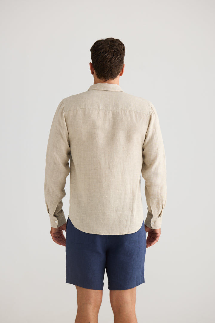 Fossick Oxford Shirt  |  Natural Linen