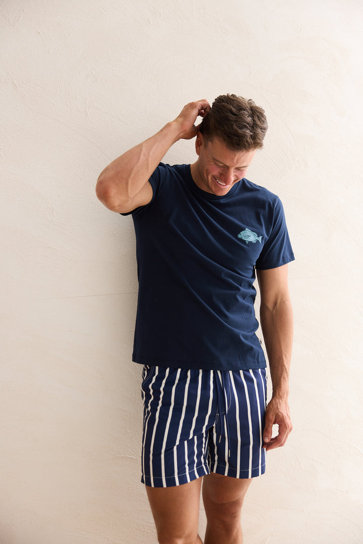 Fossick  Catch You Later Tee |  Navy