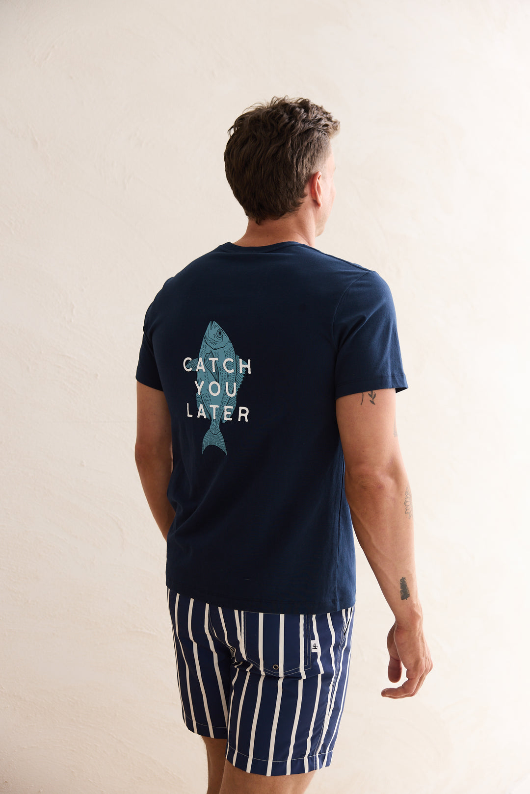Fossick  Catch You Later Tee |  Navy