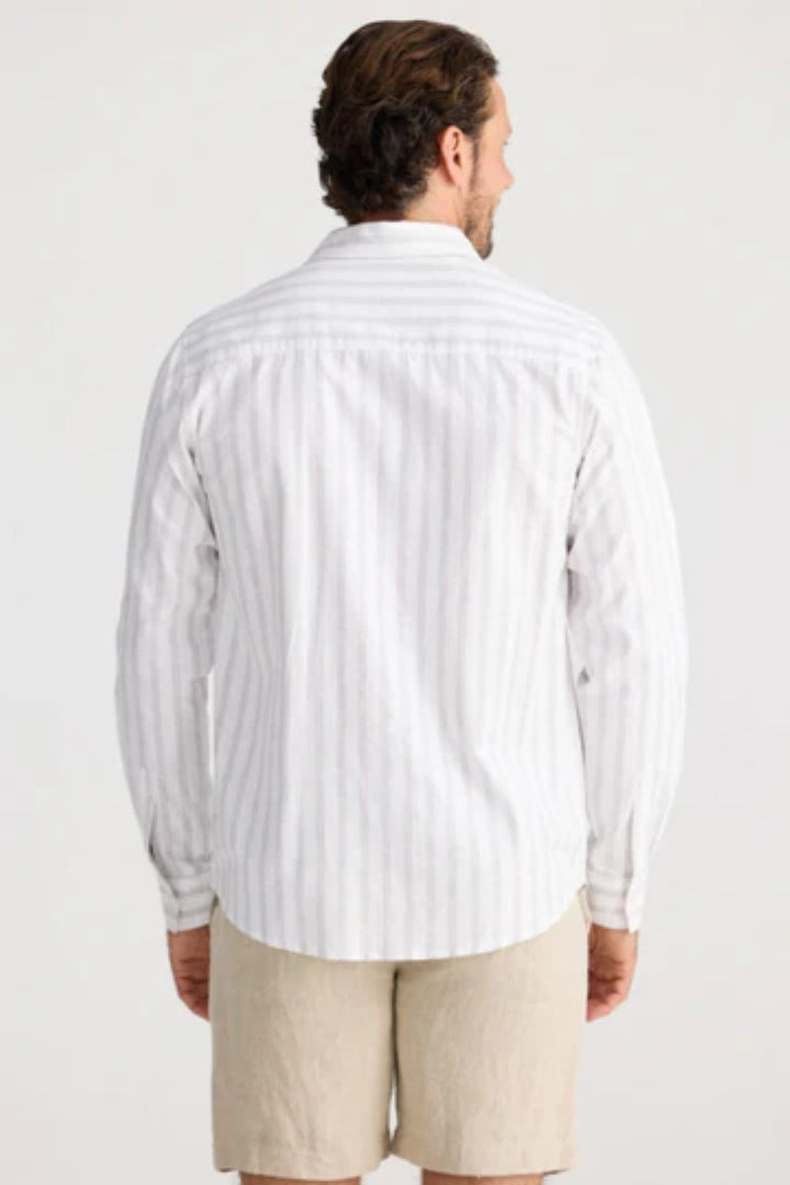 Fossick Oxford Shirt  |  Natural Stripe