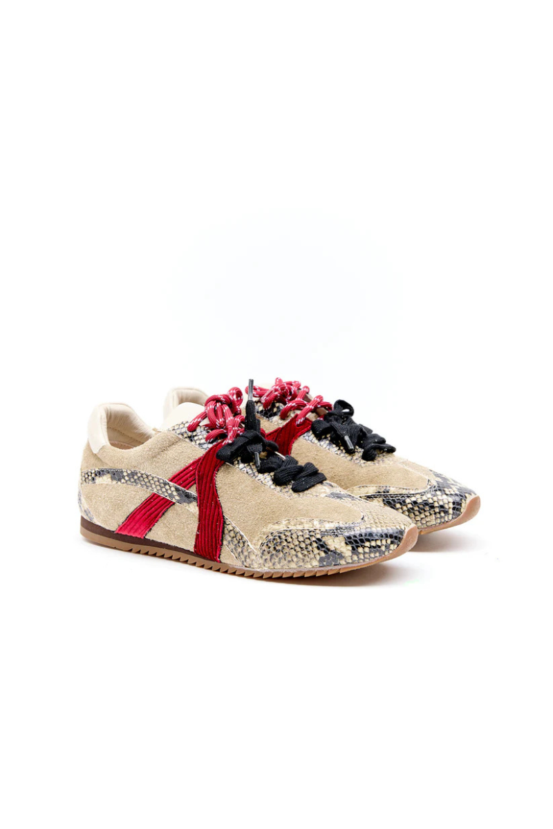 Side view of shoes in white background