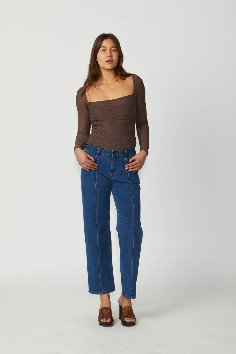 Front view of the Holborn Jean by Ivy Vibe, featuring a classic denim design, flattering fit, and versatile style perfect for everyday wear.