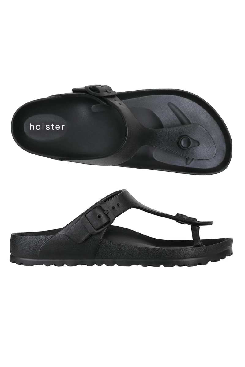 Black sandals with &
