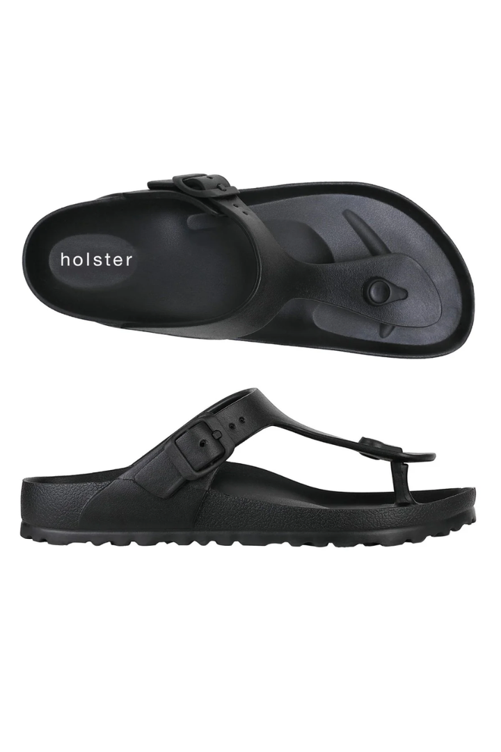 Black sandals with &