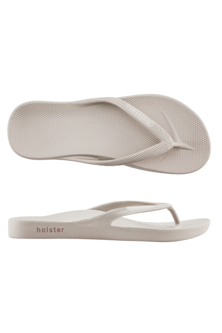 Beige flip-flops with &