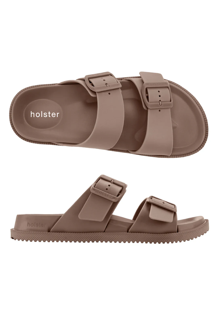 Brown sandals with &