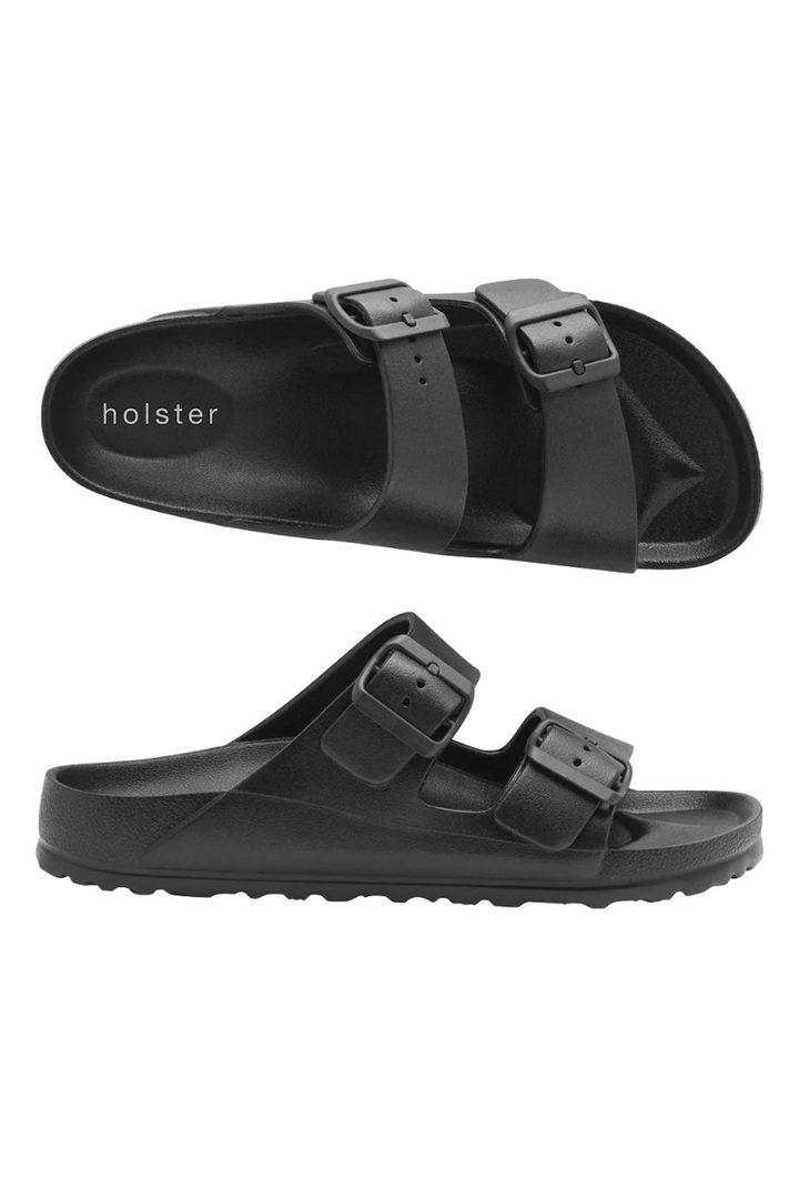 Black sandals with &