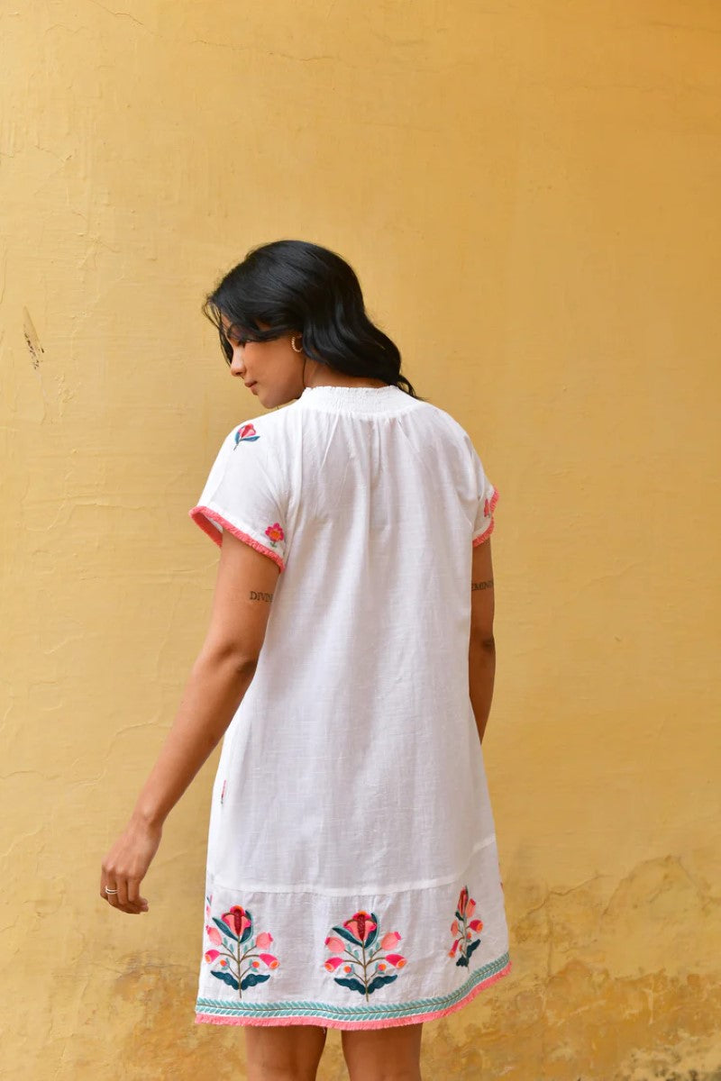 Azure & Indigo Hummingbird Day Dress